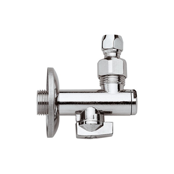 Кран шаровой 1/2-10 угловой с фильтром цанга на шарнире наружная/цанга