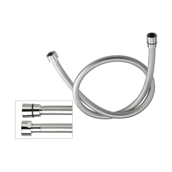 Шланг для душа из нетоксичного ПВХ Серебристый металлик 1.5м