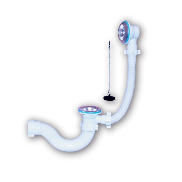 Сифон для ванны 1 1/2-40 с переливом