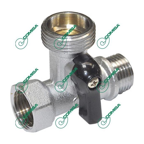 Кран шаровой трехпроходной 1/2-3/4-1/2