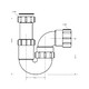 Сифон Р-образный 2-50 без выпуска