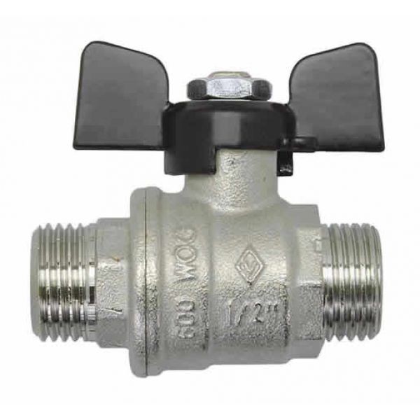 Кран шаровой 1" наружная/наружная ручка бабочка Oregon 327