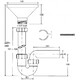 Сифон Р-образный 1 1/2-40 с воронкой и крепежом к стене