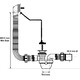Сифон для ванны регулируемый 1 1/2-50 с переливом
