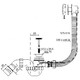 Сифон для ванны регулируемый 1 1/2-40/50 с переливом и фикcатором