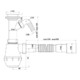 Сифон 1 1/2-40 с отводом для стиральной машины и гофрой 40-40/50 Грот