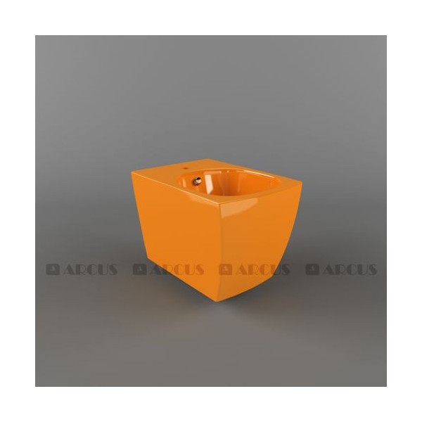 Биде подвесное оранжевое