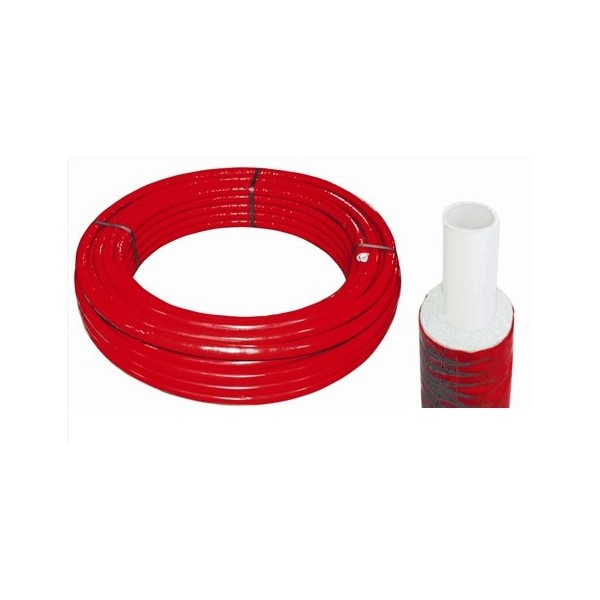 Труба металлопластиковая 16х2 в теплоизоляции 6 мм КРАСНАЯ