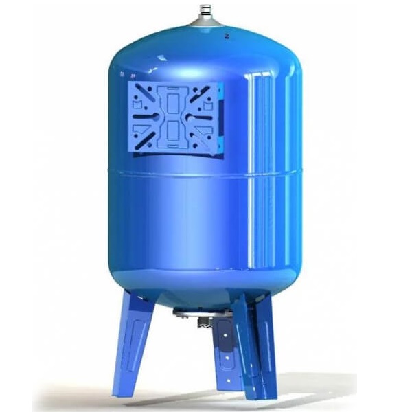 Бак для водоснабжения 300 л синий вертикальный на ножках