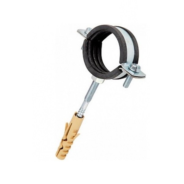 Хомут с резинкой и дюбелем 8"  210-222 М10