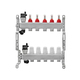 Коллектор из нержавеющей стали с расходомерами 1"x3/4" 5 контуров