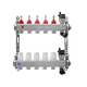 Коллектор из нержавеющей стали с расходомерами 1"x3/4" 5 контуров
