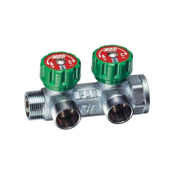 Регулирующий коллектор плоское уплотнение 3/4-1/2 2 выхода