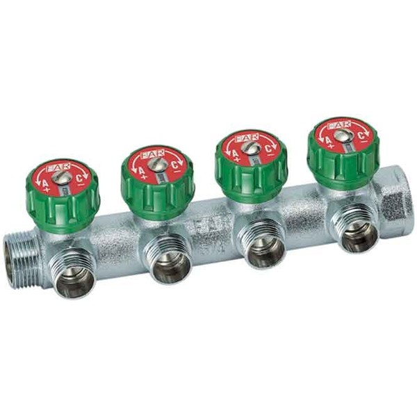 Регулирующий коллектор 3/4-1/2 4 выхода