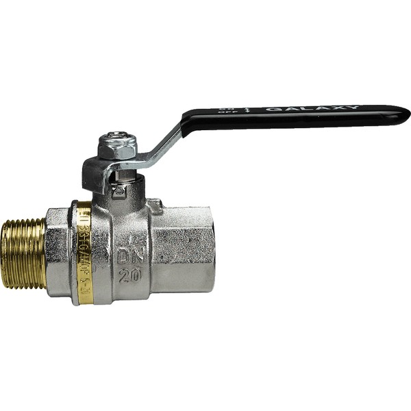 Кран шаровой 3/4 внутренняя/наружная ручка рычаг GALAXY