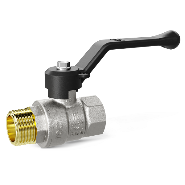 Кран шаровой латунный 1 1/2 внутренняя/наружная ручка рычаг Pride