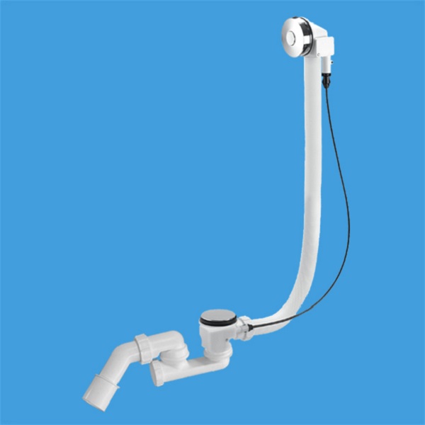 Сифон для ванны регулируемый 1 1/2-40/50 с переливом и фикcатором