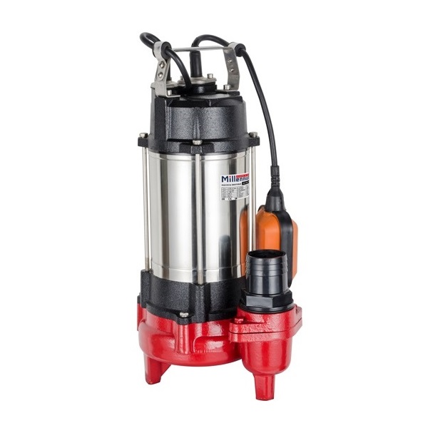 Насос фекальный корпус чугун 1500Вт/15м с измельчителем и поплавком