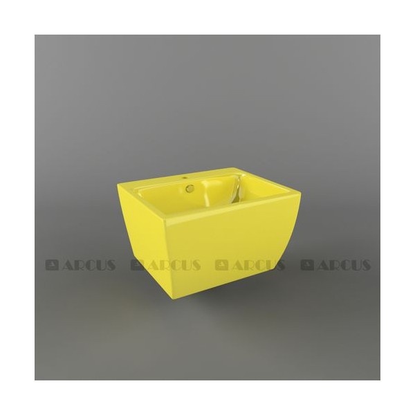 Раковина подвесная желтая