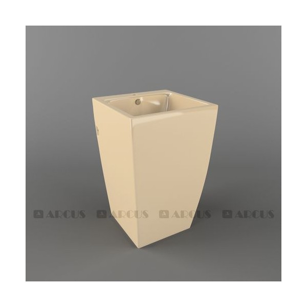 Раковина постамент бежевая