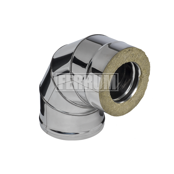 Сэндвич колено 90° 110-200 К 430-0.8 мм нержавейка