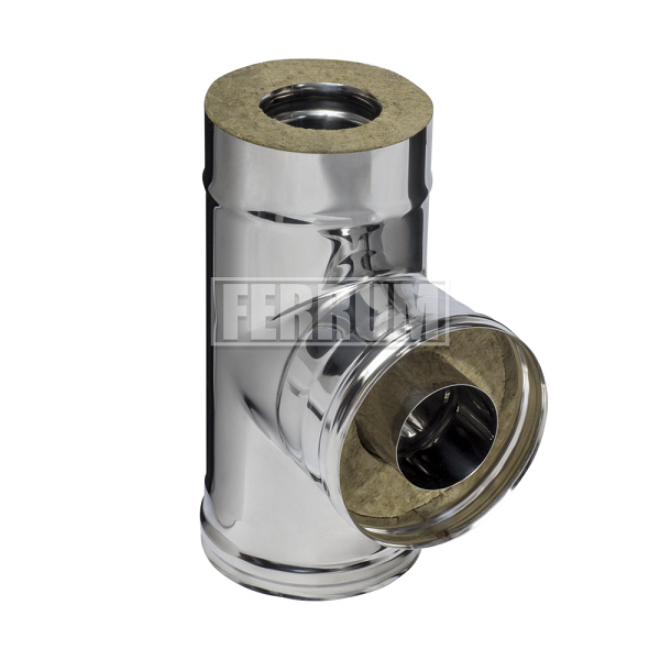 Сэндвич тройник 90° 160-250 К 430-0.8 мм нержавейка