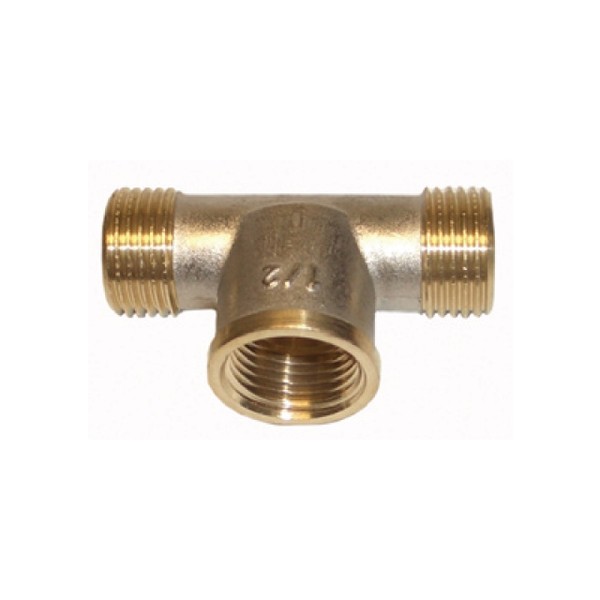 Тройник 1/2 латунный наружная/внутренняя/наружная