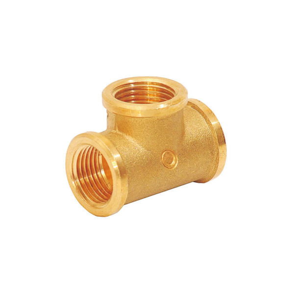 Тройник 1"-1/2-1" латунный переходной внутренняя/внутренняя/внутренняя