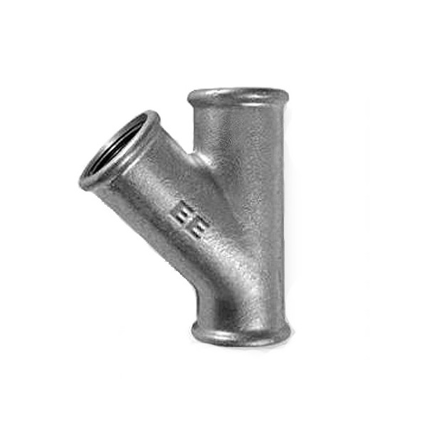 Тройник оцинкованный 1" 45 внутренняя/внутренняя/внутренняя