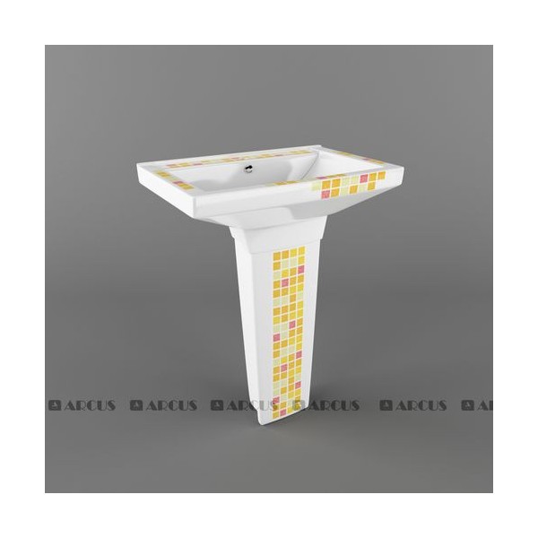 Умывальник белый мозаика JGMSK