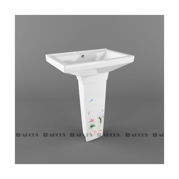 Умывальник Тюльпан белый мозаика LG