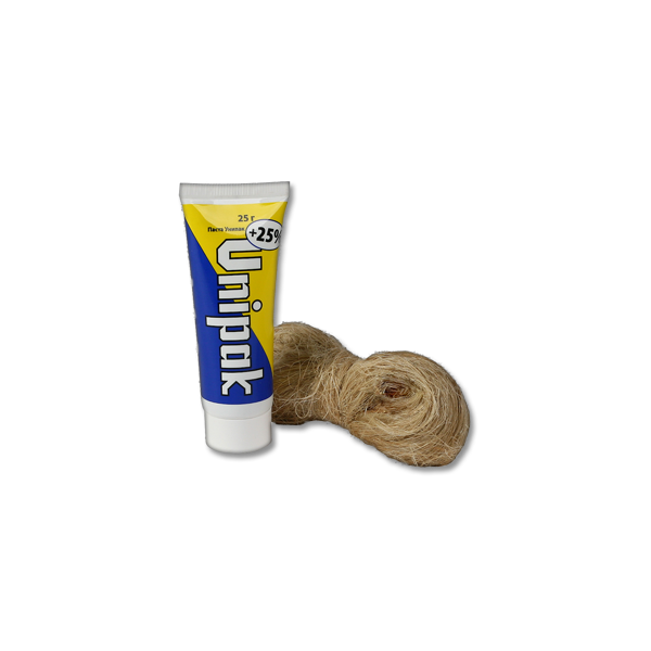 Паста для уплотнения резьбы UNIPAK 25 грамм + лен 14 грамм