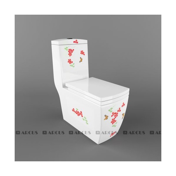 Унитаз моноблок белый мозаика DW