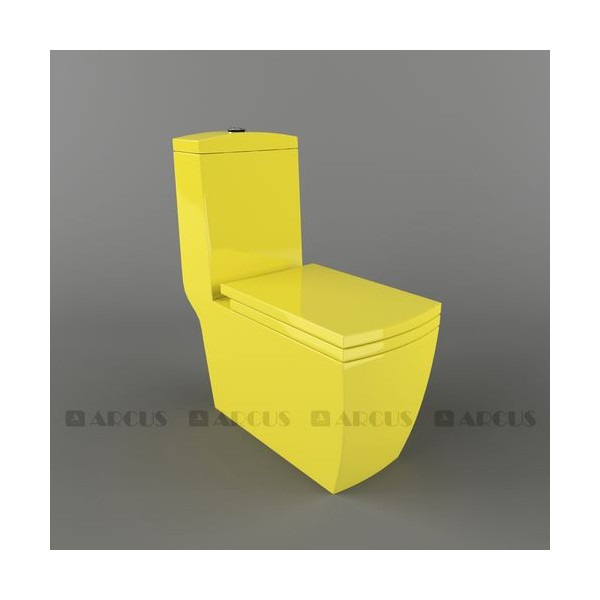 Унитаз моноблок желтый