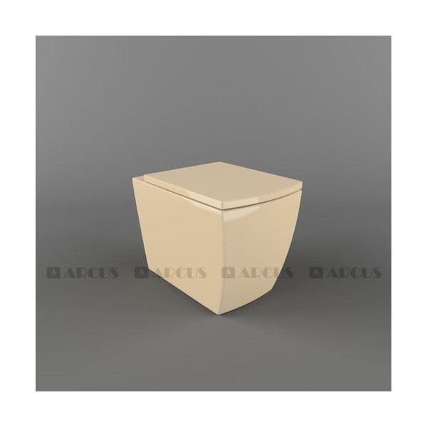 Унитаз подвесной бежевый