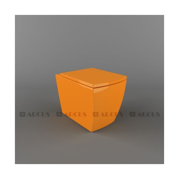 Унитаз подвесной оранжевый