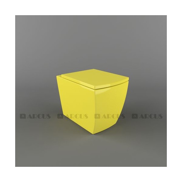 Унитаз подвесной желтый