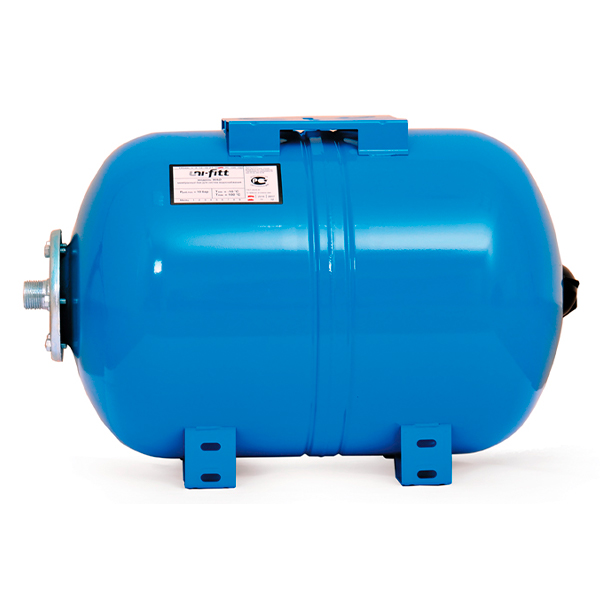 Бак для водоснабжения 50 л синий горизонтальный