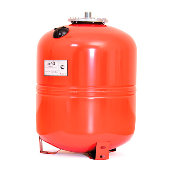 Бак для отопления 50 л красный на опорах